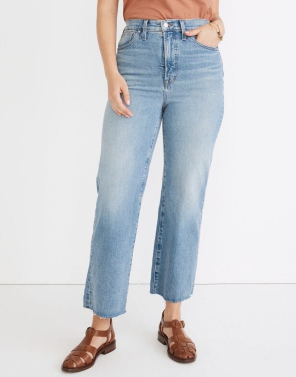Madewell The Perfect Vintage Wide-Leg Crop Jean Size 26 in Catlin Wash
